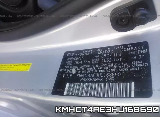 KMHCT4AE3HU168690 фото 10