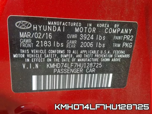 KMHD74LF7HU128725 фото 2