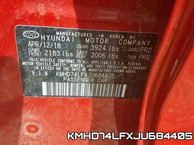 KMHD74LFXJU684405 фото 2