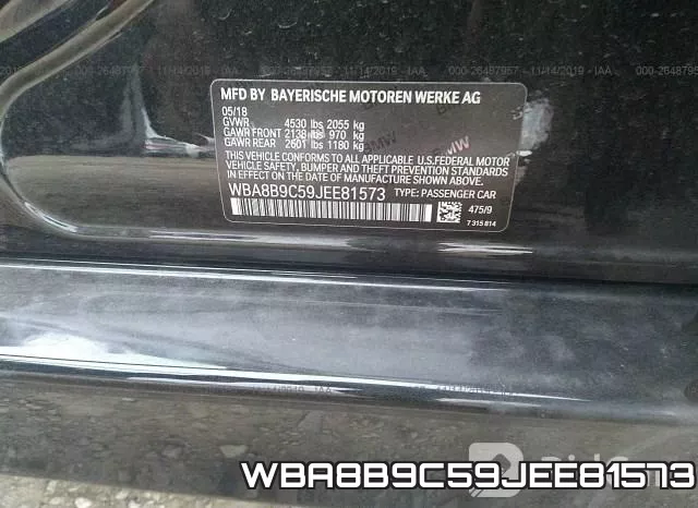 WBA8B9C59JEE81573 фото 10