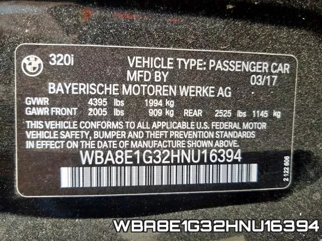 WBA8E1G32HNU16394 фото 2