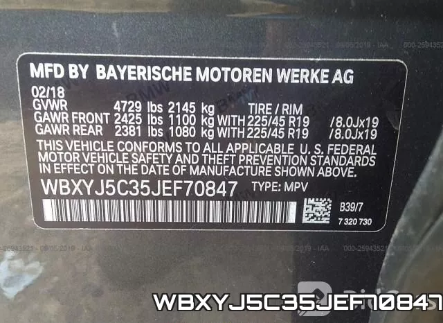 WBXYJ5C35JEF70847 фото 10