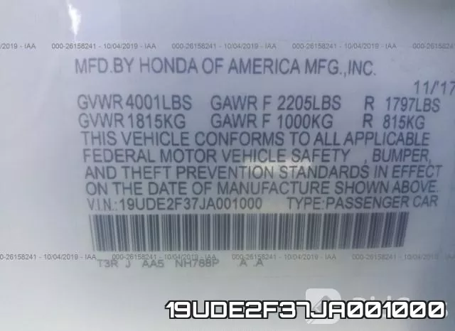 19UDE2F37JA001000 фото 10