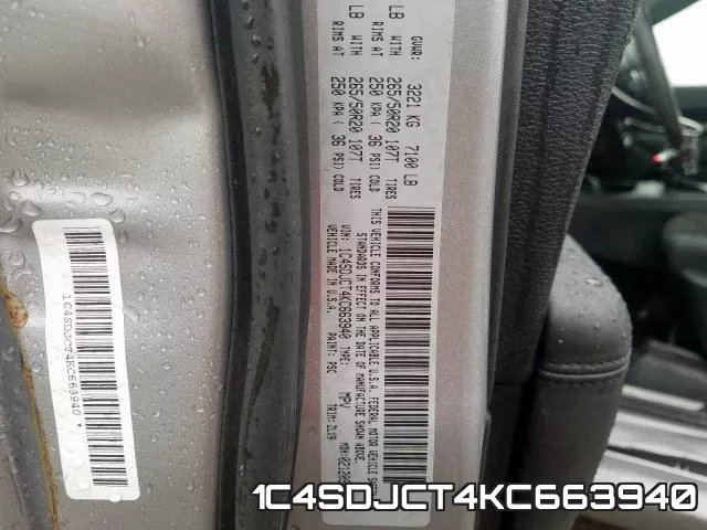 1C4SDJCT4KC663940 фото 2