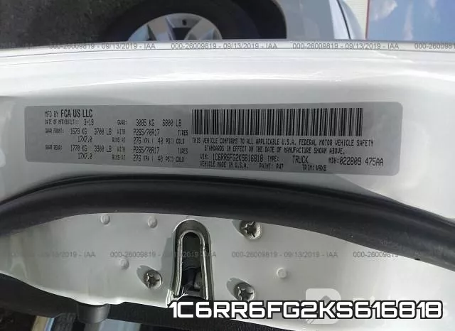 1C6RR6FG2KS616818 фото 10