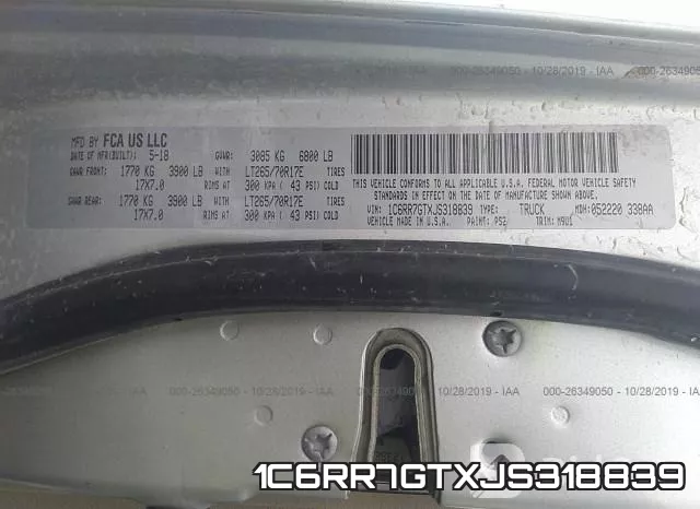 1C6RR7GTXJS318839 фото 10
