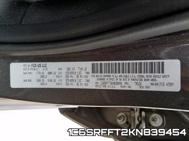 1C6SRFFT2KN839454 фото 2