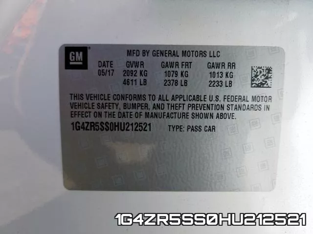 1G4ZR5SS0HU212521 фото 2