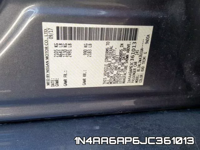 1N4AA6AP6JC361013 фото 2