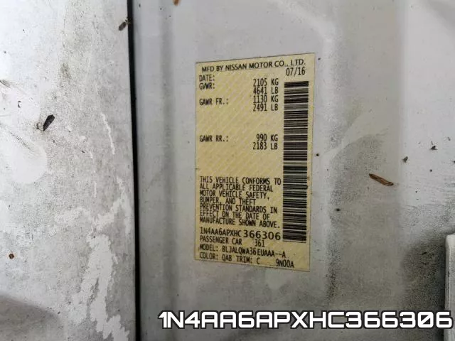1N4AA6APXHC366306 фото 2
