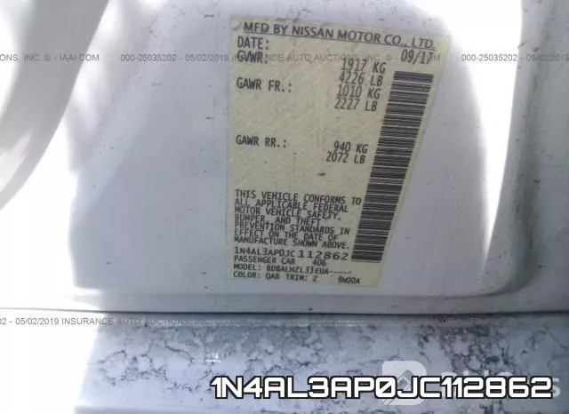 1N4AL3AP0JC112862 фото 10