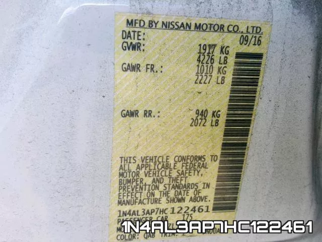 1N4AL3AP7HC122461 фото 2