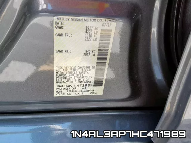 1N4AL3AP7HC471989 фото 2