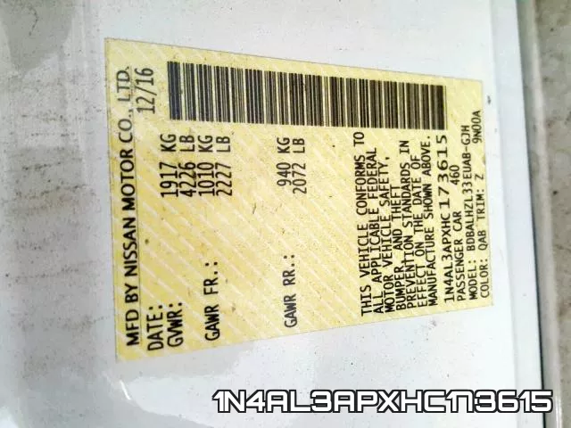 1N4AL3APXHC173615 фото 2