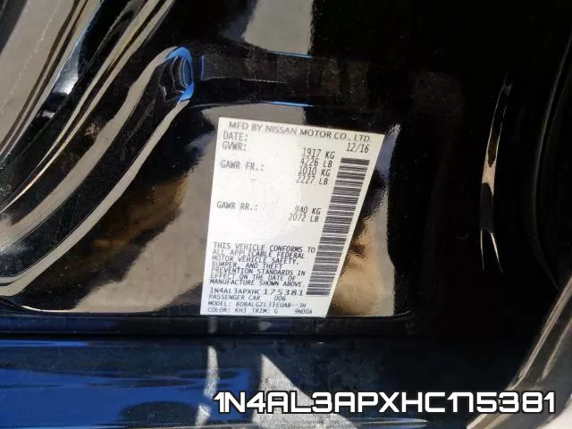 1N4AL3APXHC175381 фото 2
