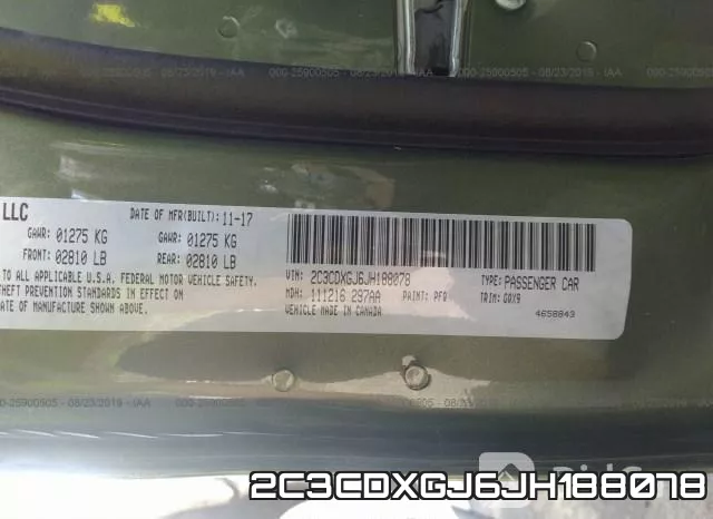 2C3CDXGJ6JH188078 фото 9