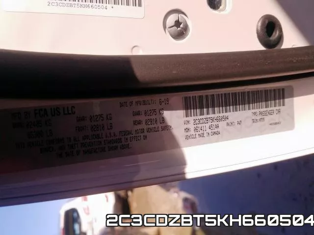 2C3CDZBT5KH660504 фото 2