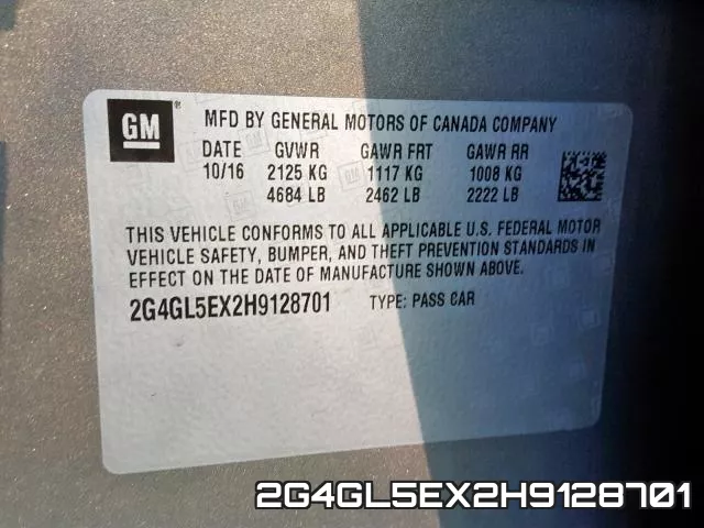 2G4GL5EX2H9128701 фото 2