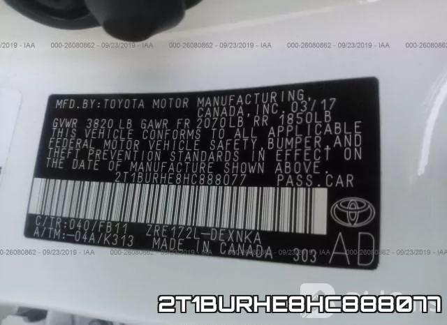 2T1BURHE8HC888077 фото 10