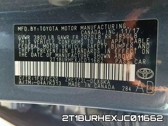 2T1BURHEXJC011662 фото 2