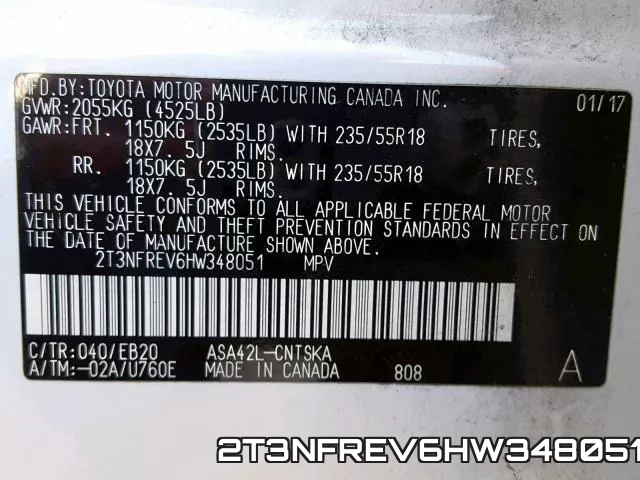 2T3NFREV6HW348051 фото 2
