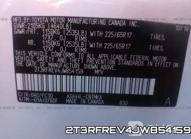 2T3RFREV4JW854159 фото 10