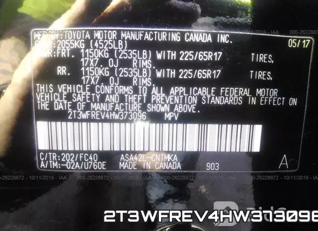 2T3WFREV4HW373096 фото 10