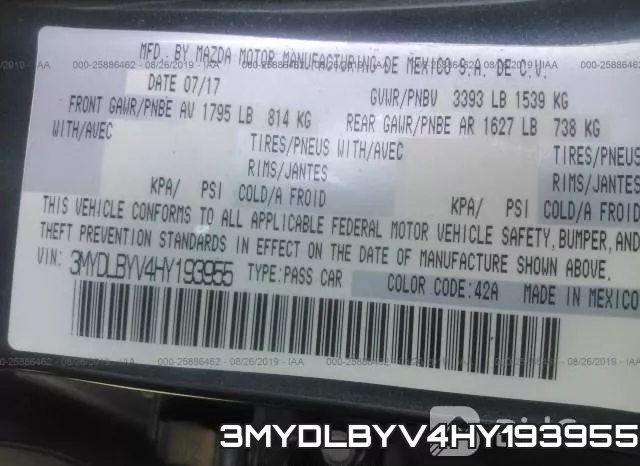 3MYDLBYV4HY193955 фото 10