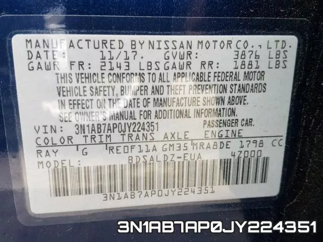 3N1AB7AP0JY224351 фото 2