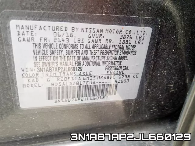 3N1AB7AP2JL660129 фото 2