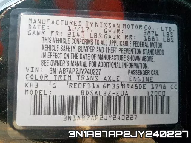 3N1AB7AP2JY240227 фото 2