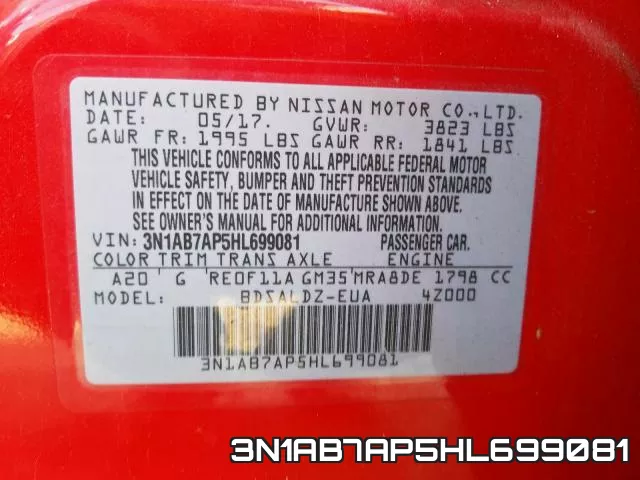 3N1AB7AP5HL699081 фото 2