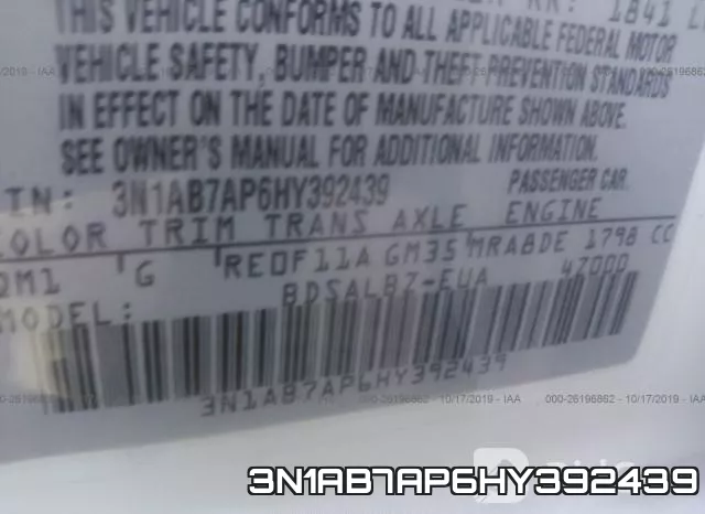3N1AB7AP6HY392439 фото 10