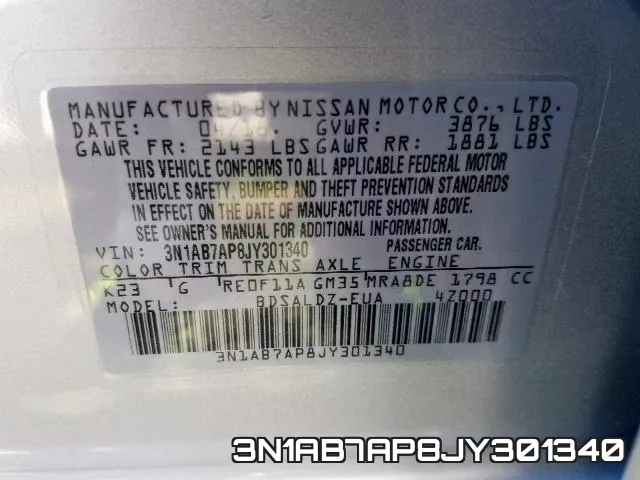 3N1AB7AP8JY301340 фото 2