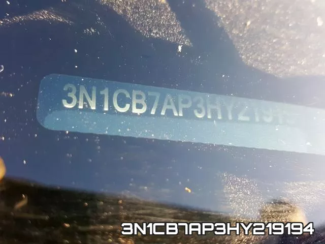 3N1CB7AP3HY219194 фото 2