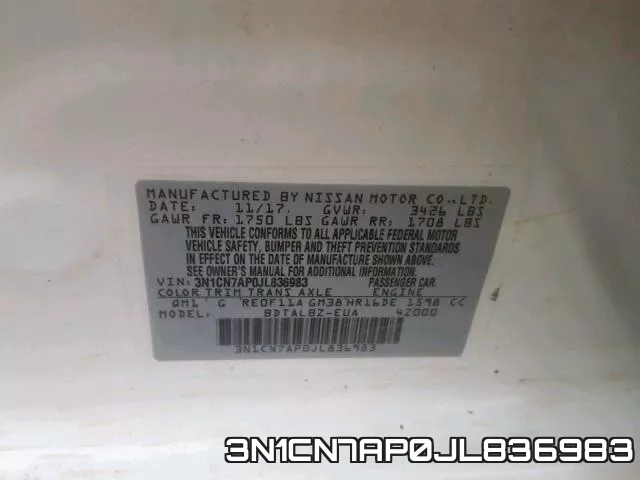 3N1CN7AP0JL836983 фото 2