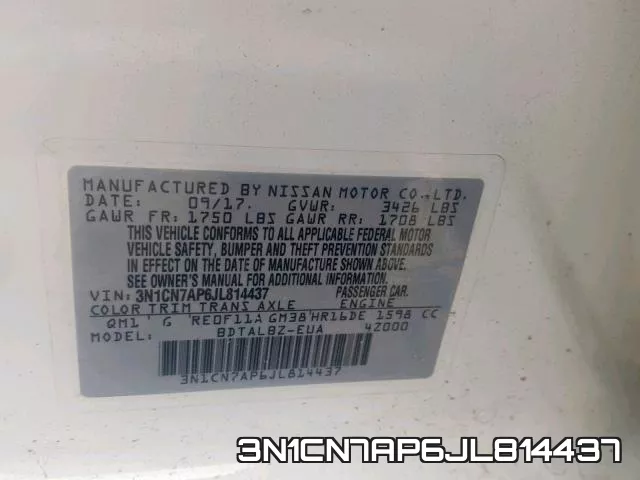 3N1CN7AP6JL814437 фото 2
