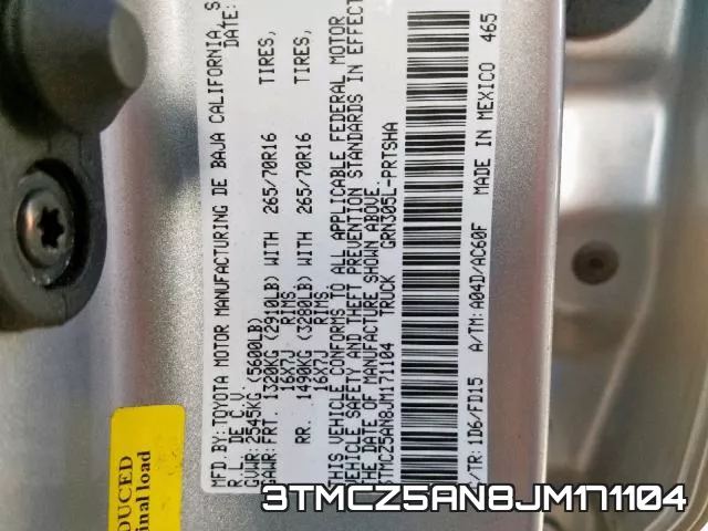 3TMCZ5AN8JM171104 фото 2