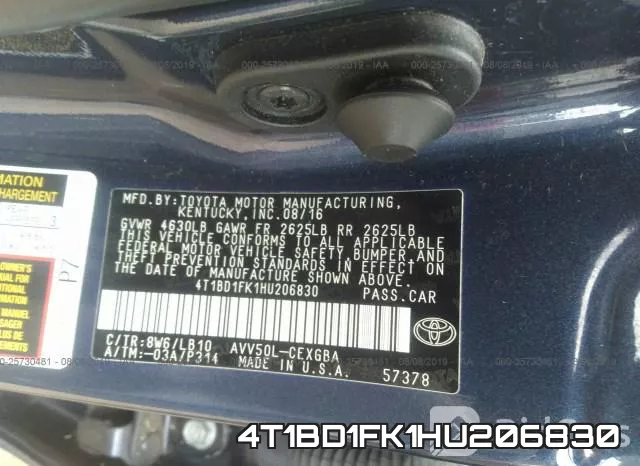 4T1BD1FK1HU206830 фото 10