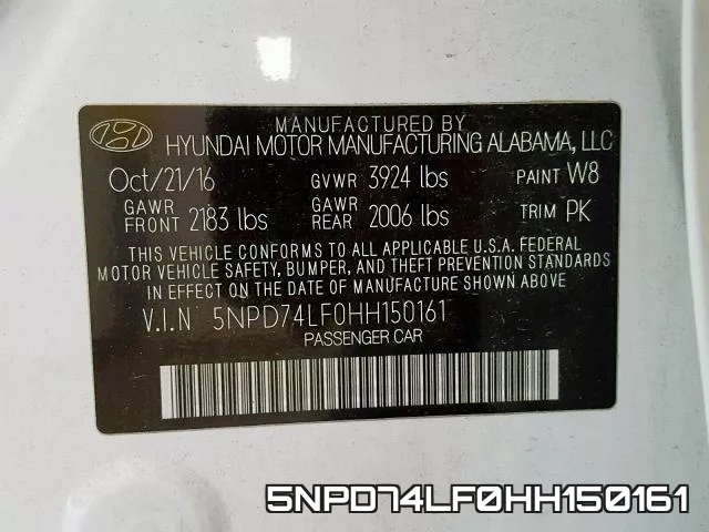 5NPD74LF0HH150161 фото 2