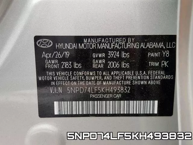 5NPD74LF5KH493832 фото 2