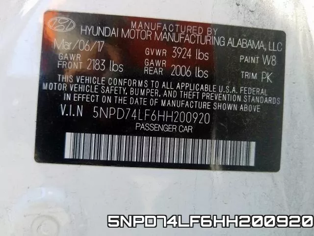 5NPD74LF6HH200920 фото 2