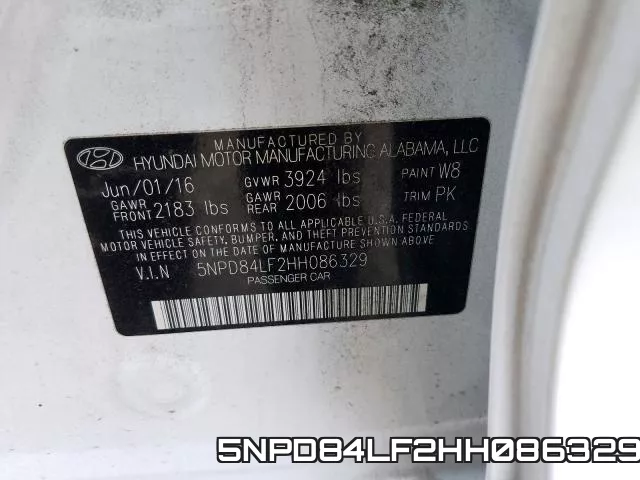 5NPD84LF2HH086329 фото 2