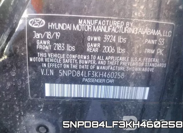 5NPD84LF3KH460258 фото 10