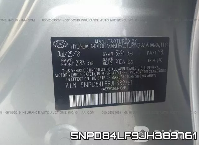 5NPD84LF9JH389761 фото 10