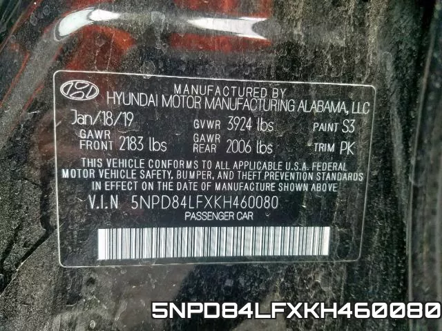 5NPD84LFXKH460080 фото 2