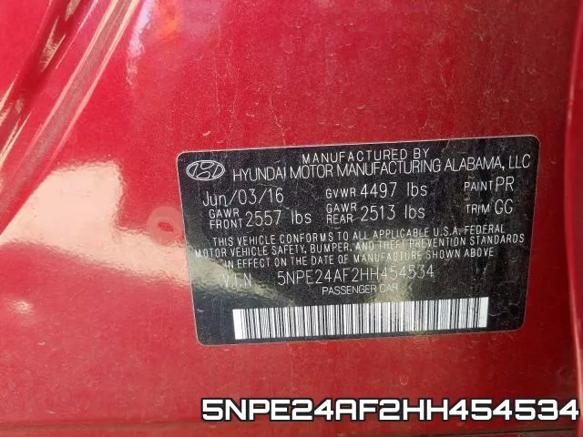 5NPE24AF2HH454534 фото 2