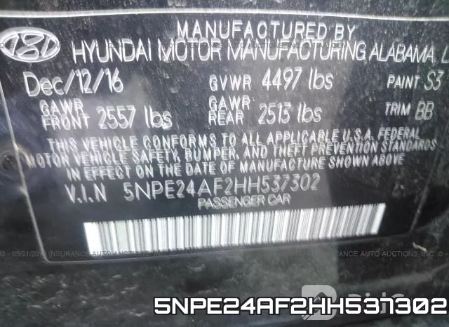 5NPE24AF2HH537302 фото 10