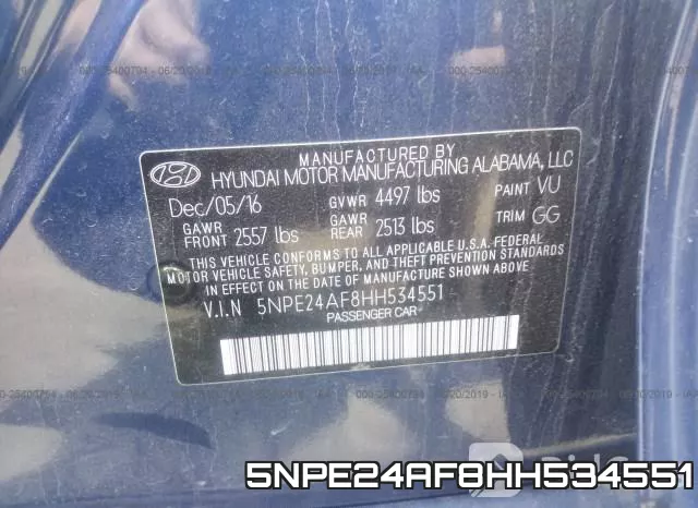 5NPE24AF8HH534551 фото 10