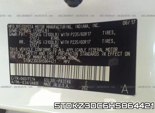 5TDKZ3DC6HS864421 фото 8